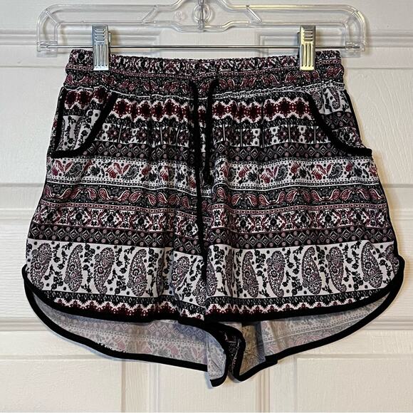 Paisley/Batik Mixed Print Lounge Shorts - Picture 1 of 4